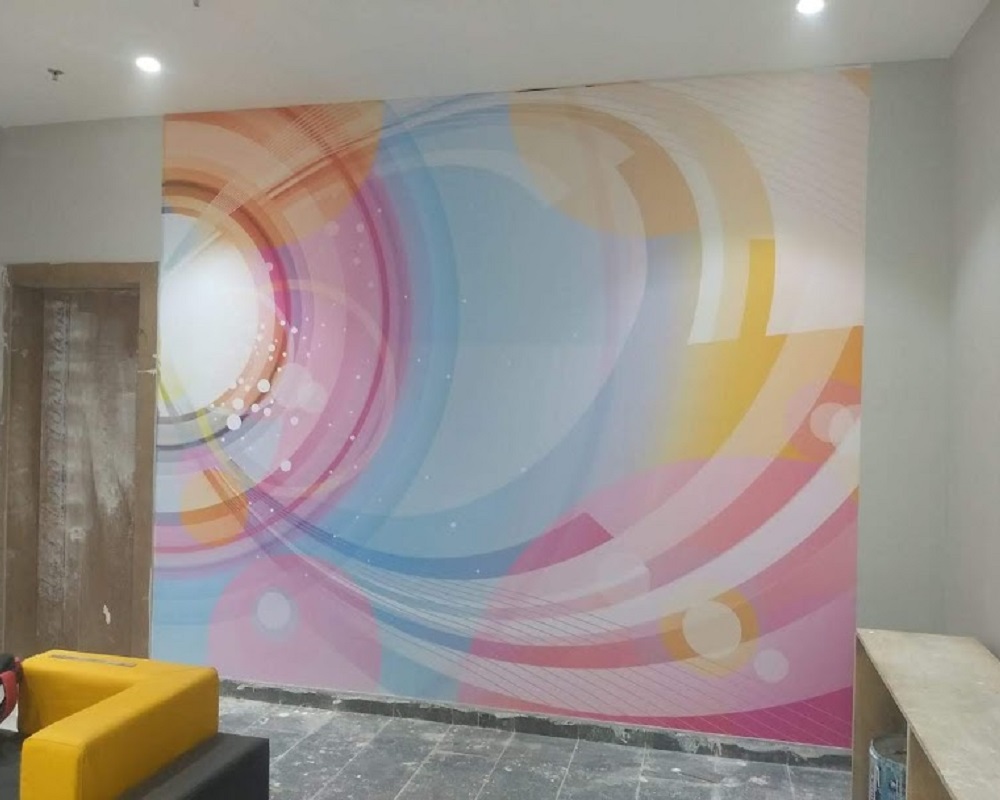 Large scale custom wall mural
